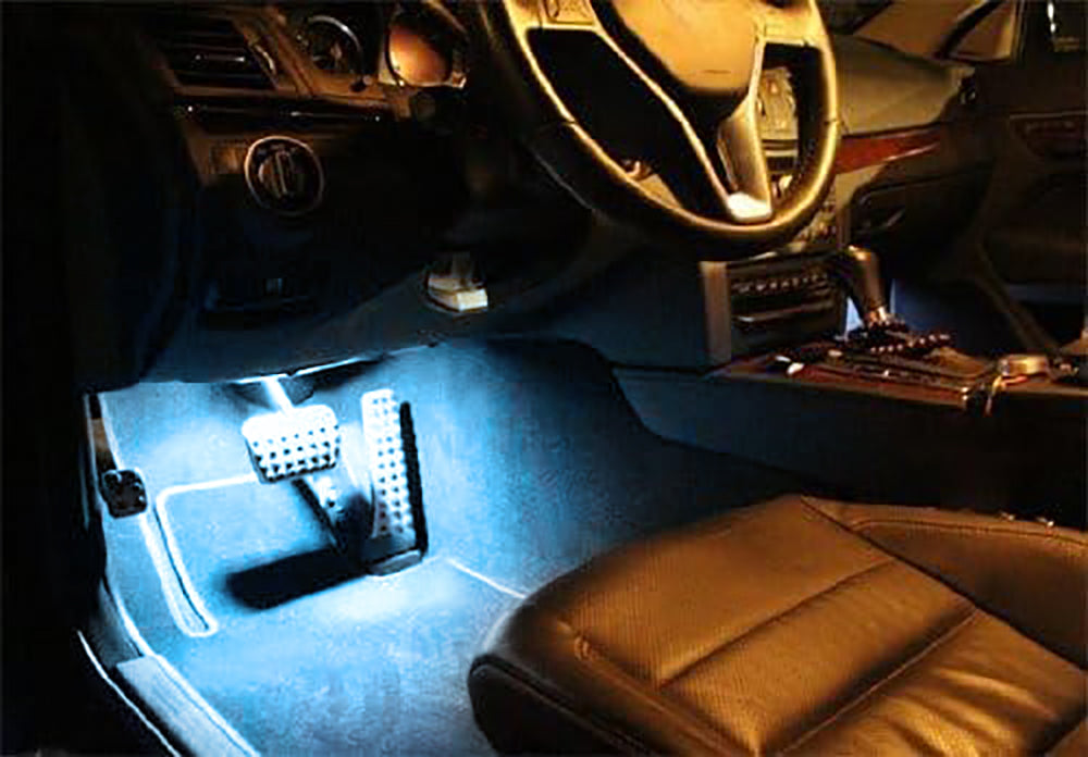 Aqua Ice Blue Full LED Lamps For Mercedes Side Door/Foot Area/Vanity/Trunk Light