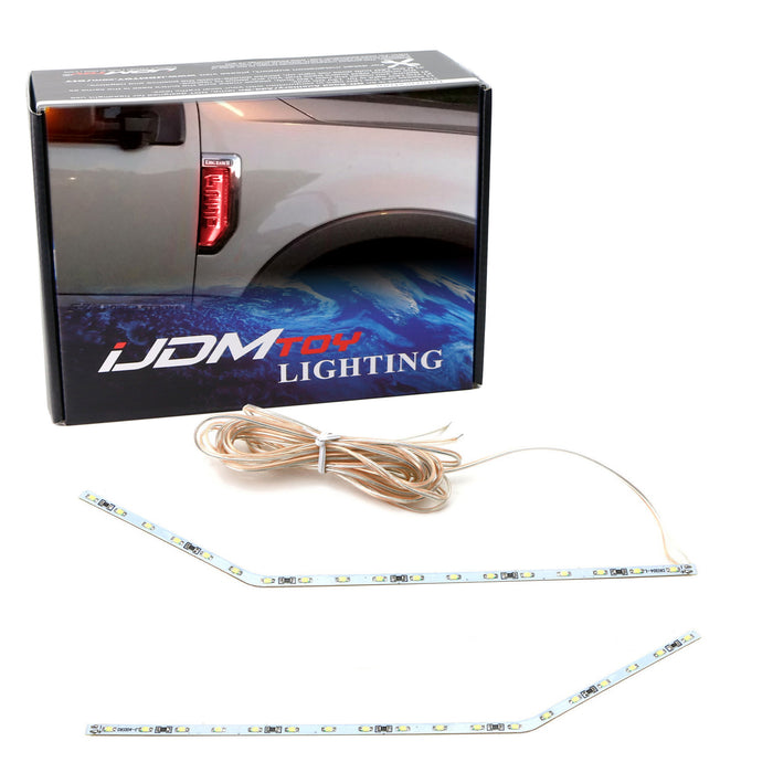 Red LED Background Illumination Kit 17-22 F250 F350 F450 Side Fender Emblem