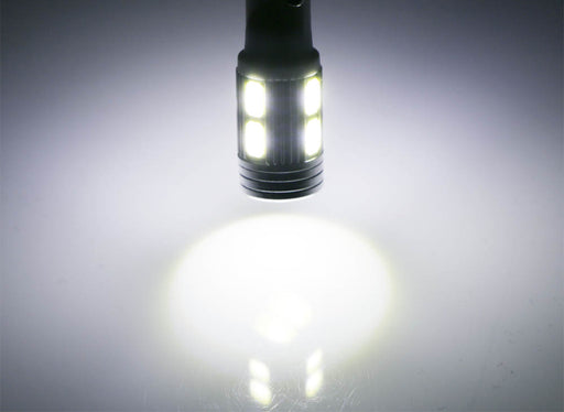 (2) White 10-SMD 168 2825 W5W T10 Wedge LED Visor Vanity Mirror Light Bulbs