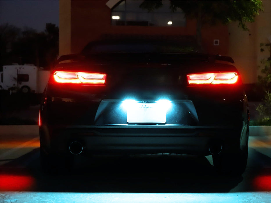 Aqua Ice Blue CANbus LED License Plate Light For 14-24 Chevy Camaro 13-15 Malibu