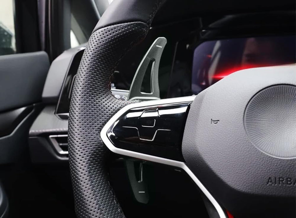 Grey Billet Aluminum Larger Paddle Shifters For Volkswagen 2022-up MK8 Golf GTI