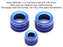 3pcs Blue AC Climate Control Radio Volume Knob Ring Covers For BMW 5 6 7 Series