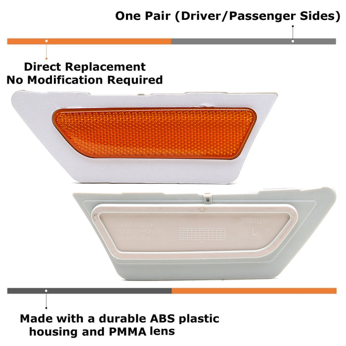 USMD Spec Amber Front Bumper Side Marker Lens Replacement For Audi 2017-18 A4 SS