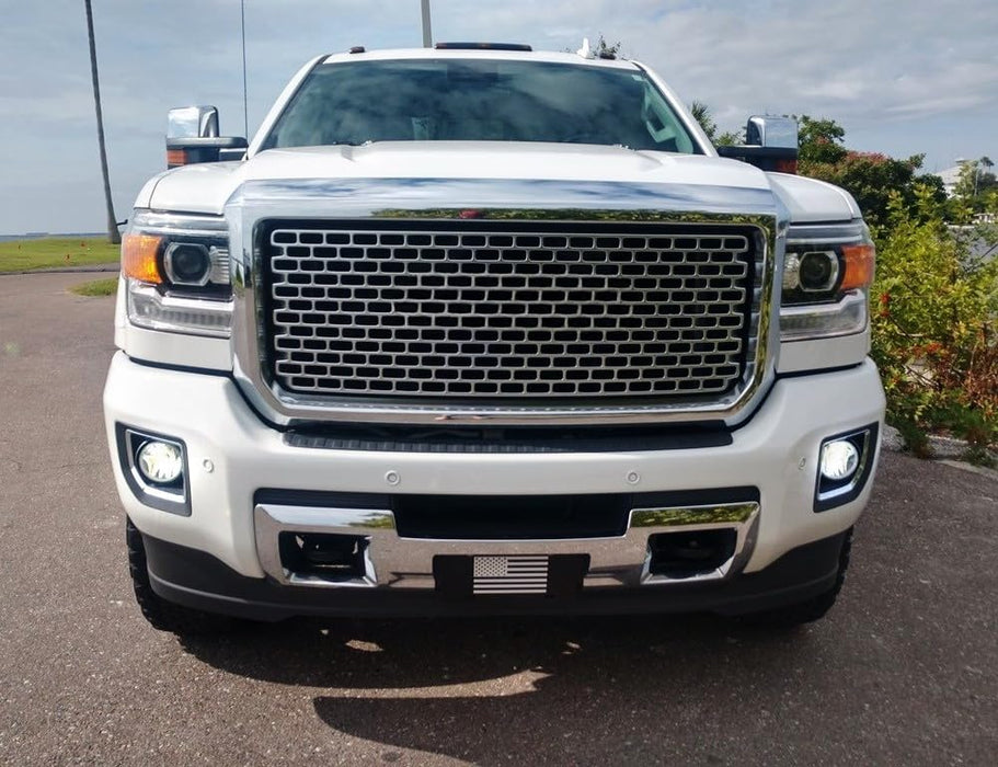 LH & RH Side OE-Spec Chrome Trim Foglamp Covers For GMC 2015-19 Sierra 2500 3500