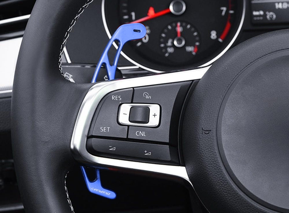 Blue Aluminum Steering Wheel Paddle Shift Extension Replacement For MK7 Golf/GTI