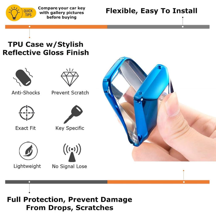 Black TPU Key Fob Protective Case For 14-up Chevy Silverado Colorado GMC Sierra