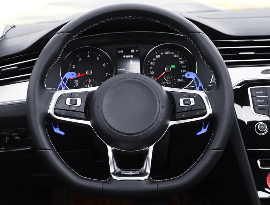 Blue Aluminum Steering Wheel Paddle Shift Extension Replacement For MK7 Golf/GTI