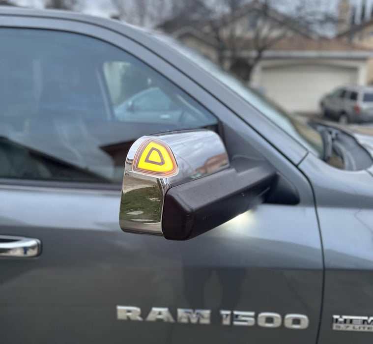 Clear Lens 4-Pin White/Amber Switchback LED Side Mirror Corner Lamps For 19+ RAM