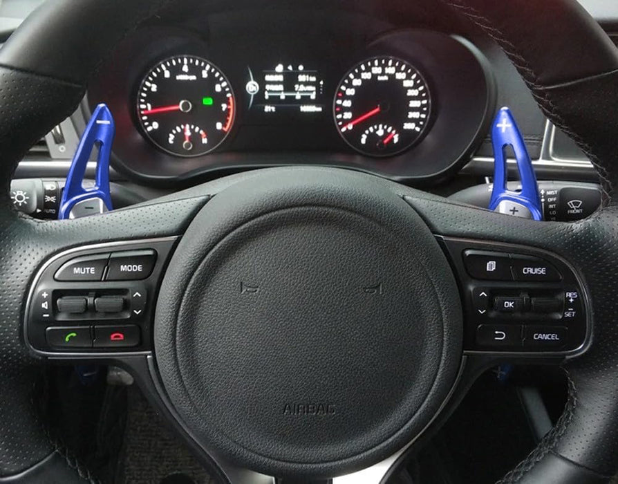Blue Steering Wheel Paddle Shifter Extension For 2016-2018 Kia Optima K5 Pre-LCI