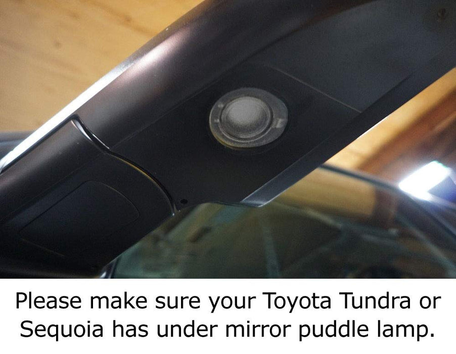 Ice Blue LED Under Side Mirror Puddle Lights For 2007-2021 Toyota Tundra Sequoia