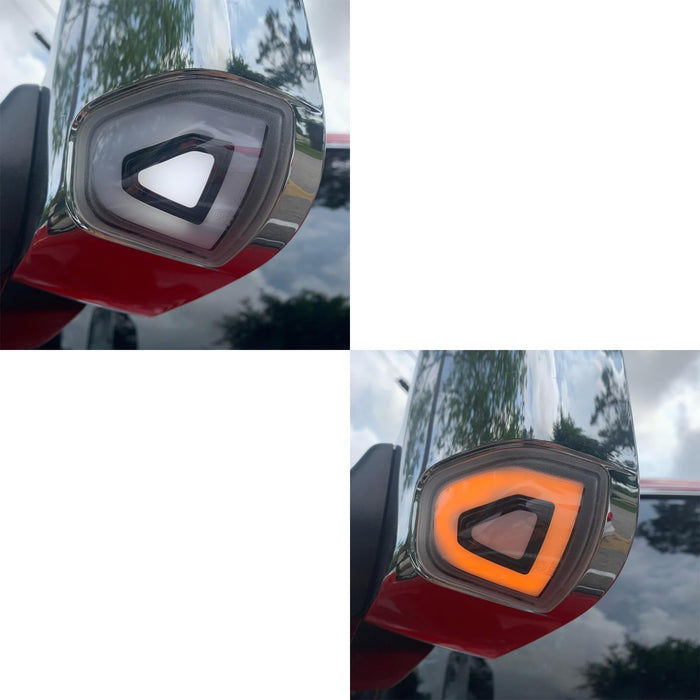 Smoke Lens 4-Pin White/Amber Switchback LED Side Mirror Corner Lamps For 19+ RAM