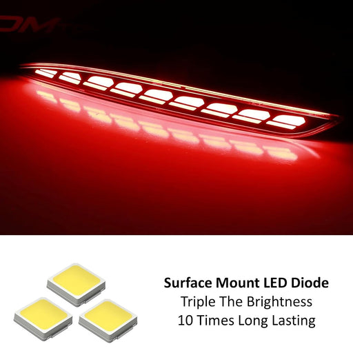 Smoked LED Bumper Reflector Lights For Tesla Model 3, Tail/Brake/Sequential Turn