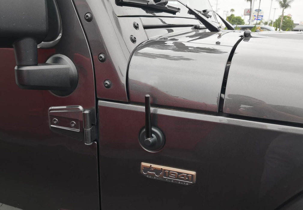 4-inch Metal Short Radio Antenna Topper Stubby For Jeep Wrangler JT JL Gladiator