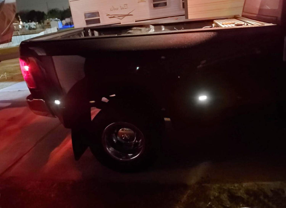 Clear Lens Front/Rear All White LED Fender Side Marker Lamps For 2010-18 RAM DRW