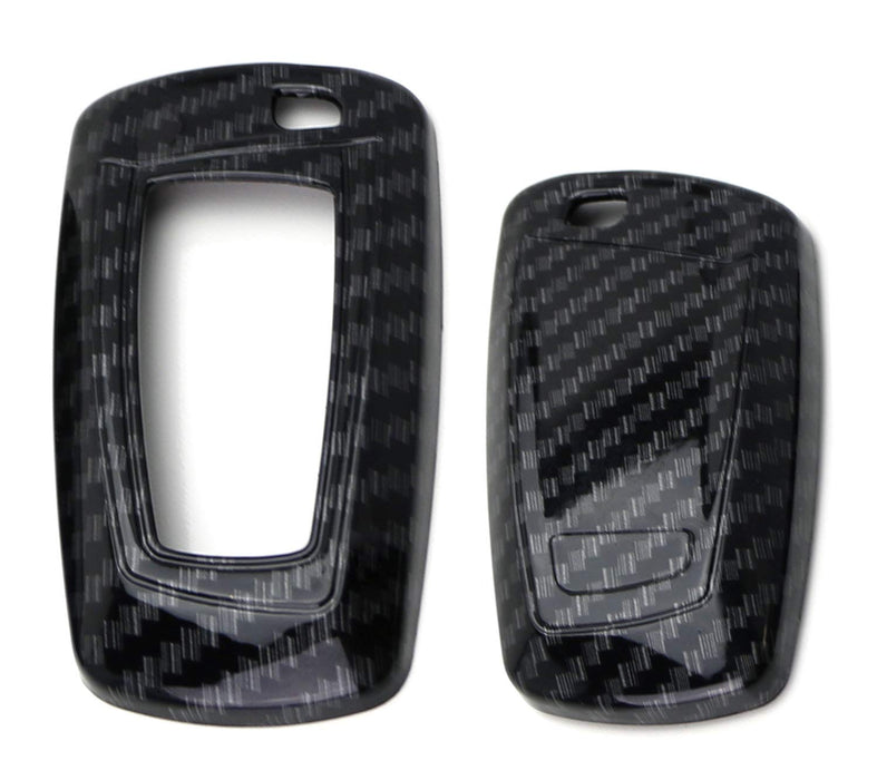 Black "Carbon Fiber" Key Fob Hard Shell Cover For BMW 1 2 3 4 5 6 7 Series X1 X3