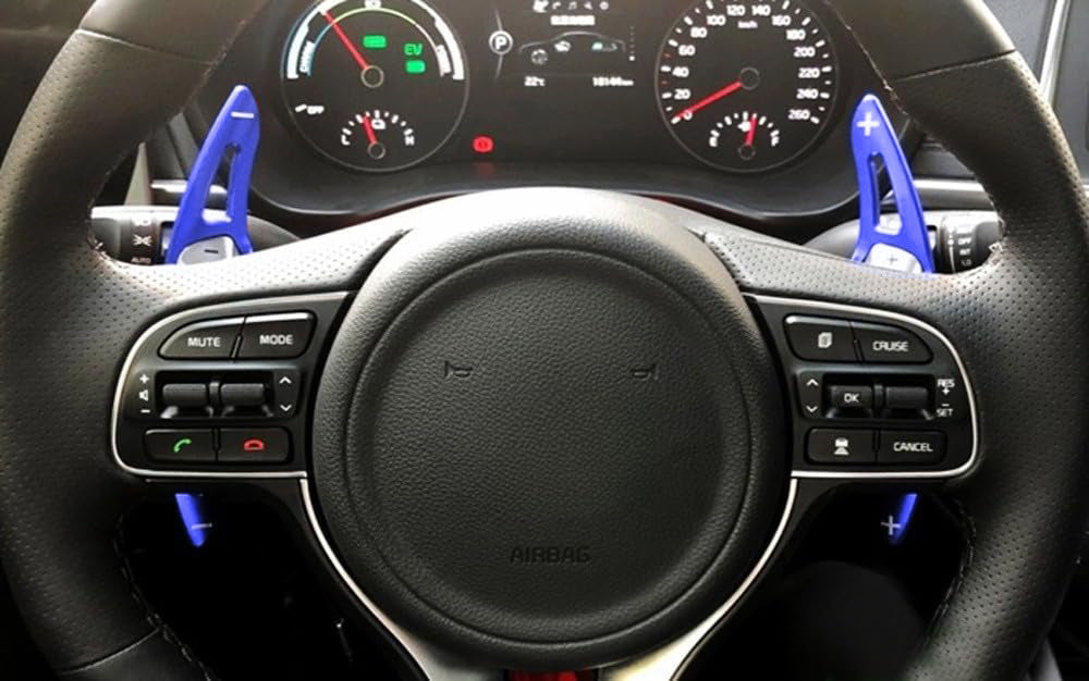 Blue Steering Wheel Paddle Shifter Extension For 2016-2018 Kia Optima K5 Pre-LCI