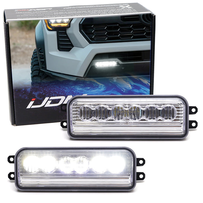 Clear Lens White 6-LED Fog Light Kit For 22+ Tundra/Sequoia, 24+ Tacoma/4Runner