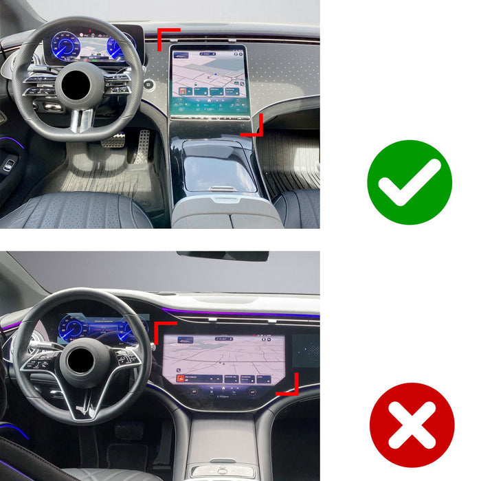 Red Real Carbon Fiber Engine Start Stop Button Cover For Mercedes EQE EQB EQS EV