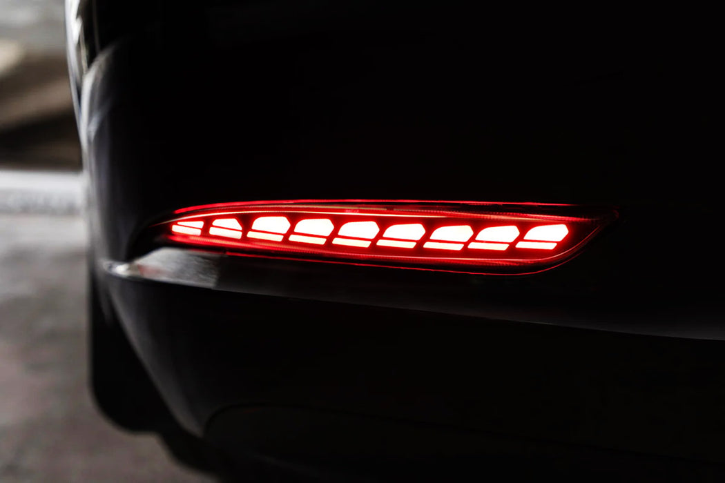 Smoked LED Bumper Reflector Lights For Tesla Model Y, Tail/Brake/Sequential Turn