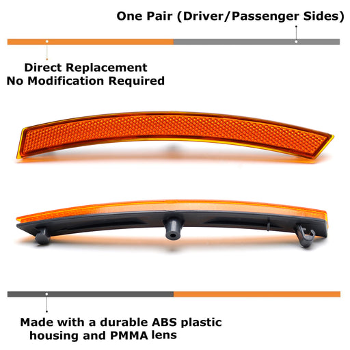 OE-Spec LH RH Amber Lens Front Side Marker Reflectors For Honda 2023-up CR-V CRV