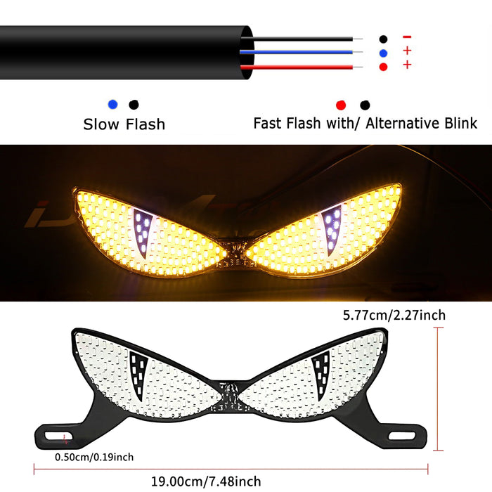 Universal Amber LED Strobe "Owl Eye" Lighting Kit for Motorcycle, ATV, Dirt Bike