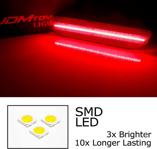Dark Red Lens Full Strip LED Rear Side Marker Lamps For 2005-2009 Ford Mustang