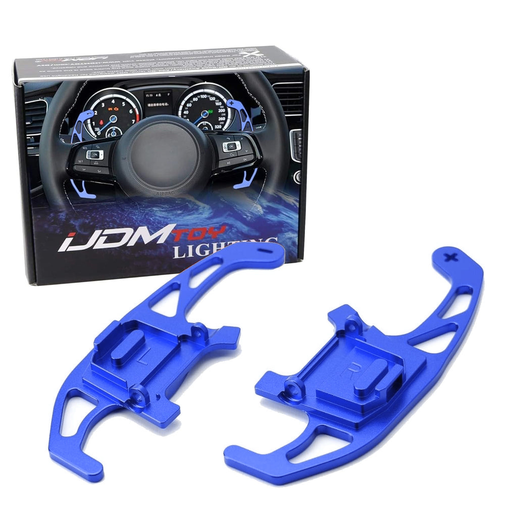 Blue Aluminum Steering Wheel Paddle Shift Extension Replacement For MK7 Golf/GTI