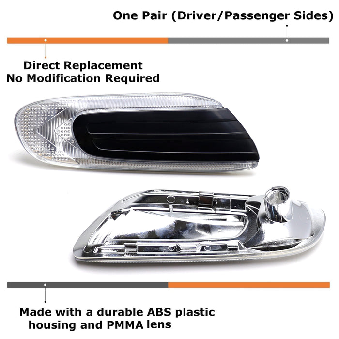 Euro Clear Lens Front Fender Side Marker Housings For MINI Pre-LCI F55 F56 F57