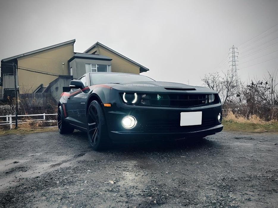 Xenon White P13W LED Bulbs + DRL Wiring For Chevy Camaro Fog Lights and Daytime