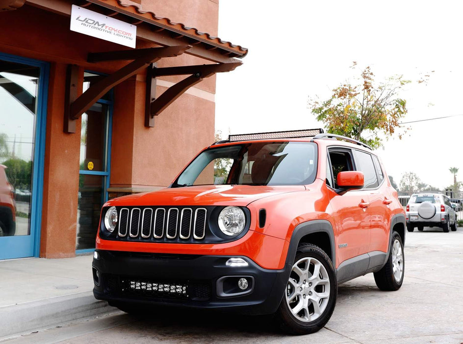 Smoked Lens Quad-White Full LED Strip Side Marker Lights For 2015-2023 Renegade
