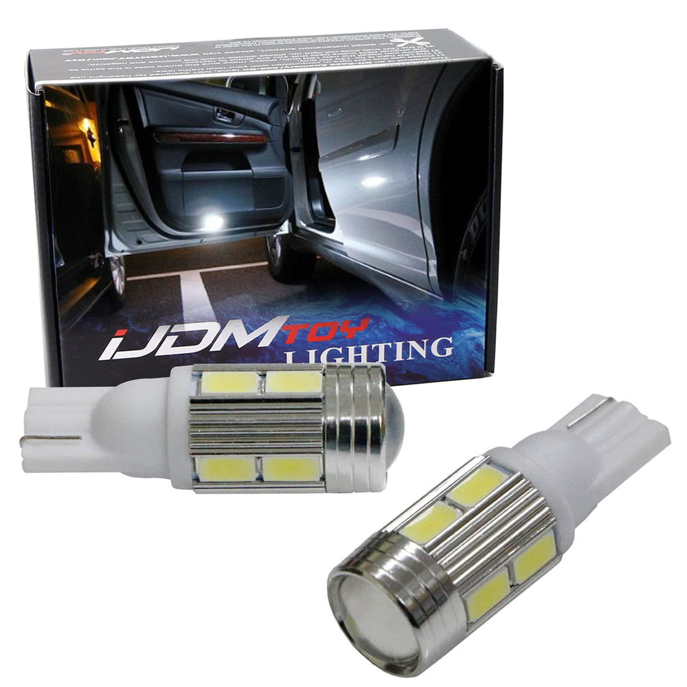 Super Bright White 2825 W5W 10-SMD LED Bulbs Under Door Foot Area Courtesy Light