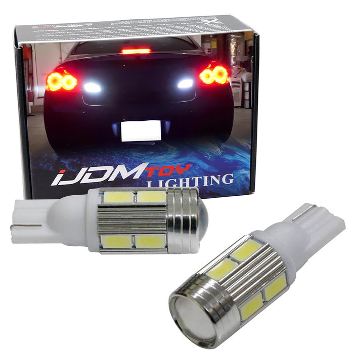 White 10-SMD High Power 912 921 906 T10 LED Reverse Backup Light, Parking Lights