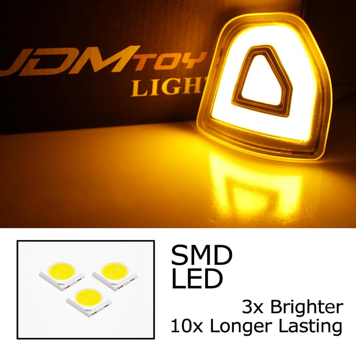 Clear Lens 2-Pin Amber ONLY LED Side Mirror Corner Indicator Lamps For 10-18 RAM