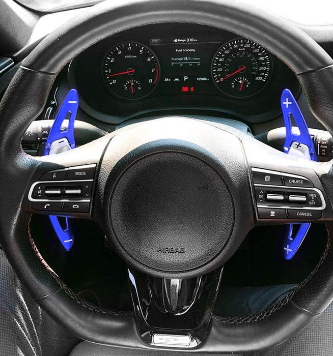 Blue Steering Wheel Paddle Shifter Extension For 2016-2018 Kia Optima K5 Pre-LCI
