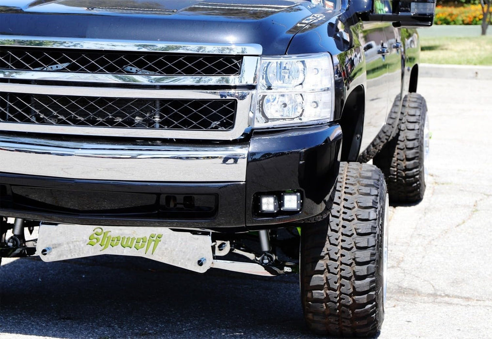 Fog Opening Dual LED Pod Light Mounts For Chevy 2007-14 Silverado 1500 2500 3500