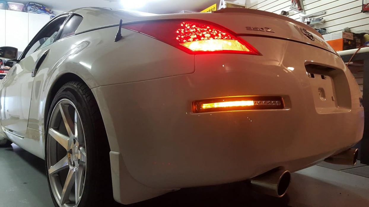 Clear Lens Sequential LED Turn Signal, Backup, Brake Lamp For 03-09 Nissan 350Z