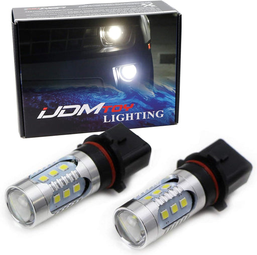 Xenon White P13W LED Bulbs + DRL Wiring For Chevy Camaro Fog Lights and Daytime