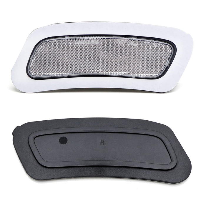 Clear Front Bumper Side Marker Reflectors For VW 22+ MK8 Golf/GTI, Replace Amber