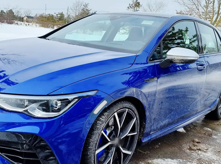 Clear Front Bumper Side Marker Reflectors For VW 22+ MK8 Golf/GTI, Replace Amber