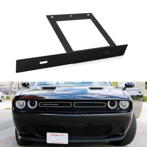 No Drill Front Bumper License Plate Bracket Relocator For 08-up Dodge Challenger