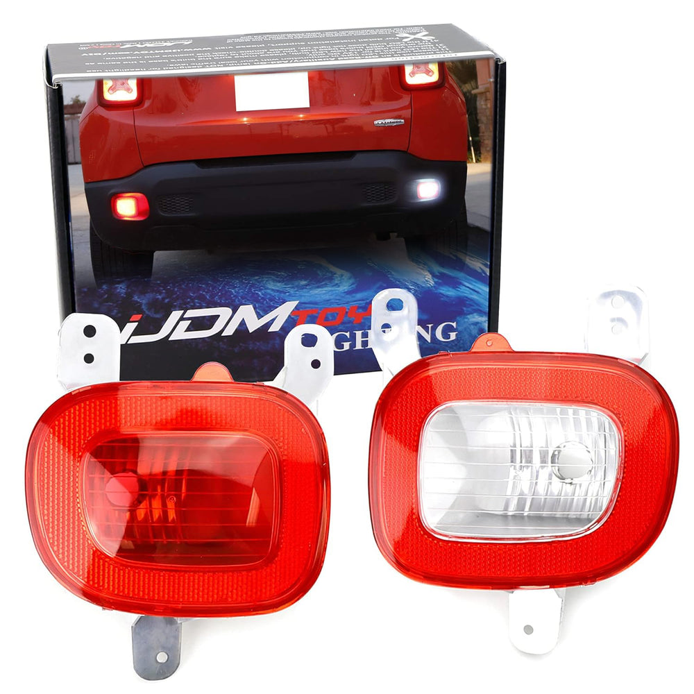 Euro/JDM Rear Fog & Backup Light w/LED Bulbs, Wiring For 2015-19 Jeep Renegade