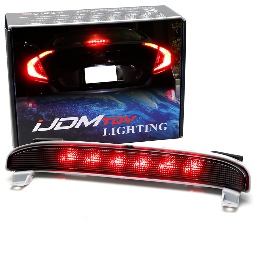 Dark Smoked Full LED High Mount Third Brake Light For 06-11 Honda Civic EX Coupe