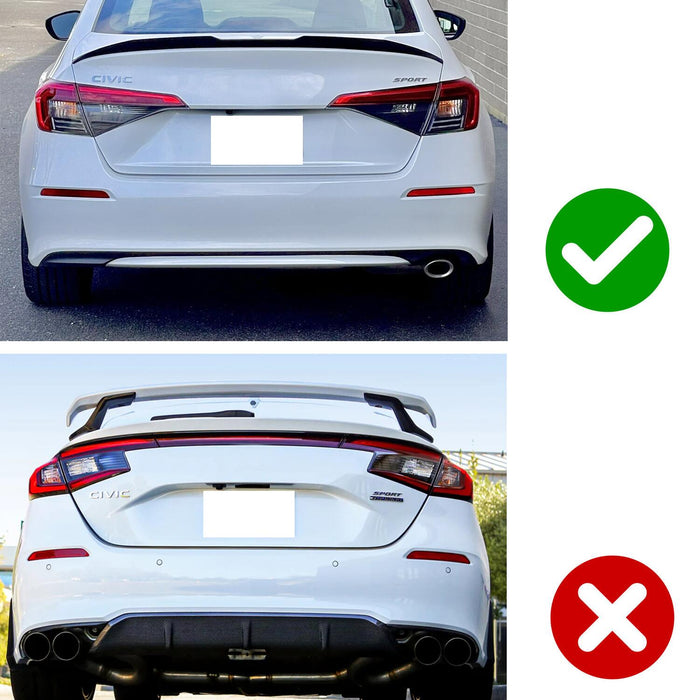 Dark Smoke LED Bumper Reflector Lights w/ Sequential Blink For 2022+ Honda Civic