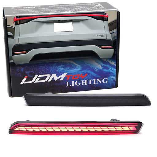Smoked Lens Full LED Tail/Brake/Sequential Blink Bumper Reflectors For Lexus TX