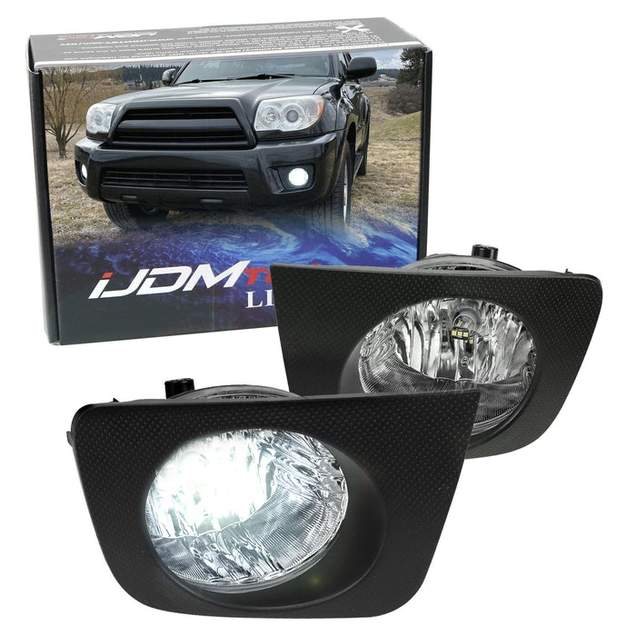 Clear Lens Fog Lamp Kit w/White LED Replacement Bulbs For Toyota 2006-09 4Runner