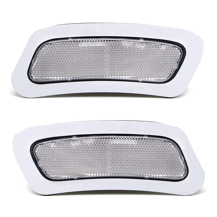 Clear Front Bumper Side Marker Reflectors For VW 22+ MK8 Golf/GTI, Replace Amber