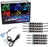 8pcs RGB Multi-Color LED Motorcycle Ground Effect Light Kit w/ Wireless Remote
