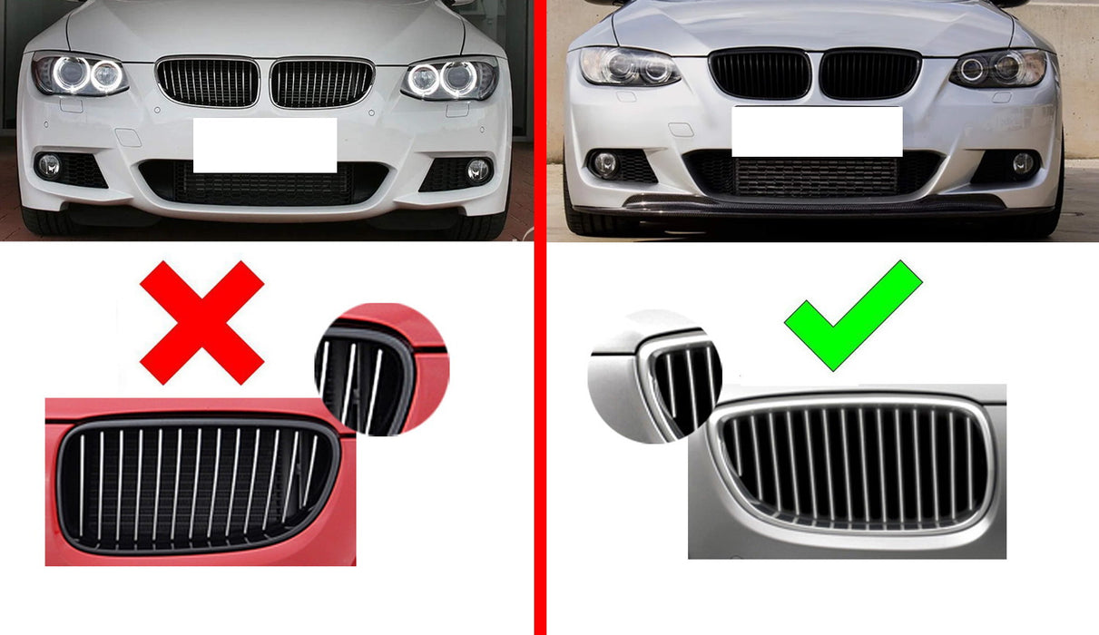 ///M-Color Grille Insert Trims For 07-10 BMW E92/E93 3 Series Coupe w/ 14-Beams