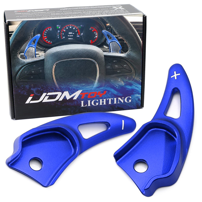 Blue Larger Aluminum Paddle Shifters For Challenger Charger Durango SRT/Hellcat