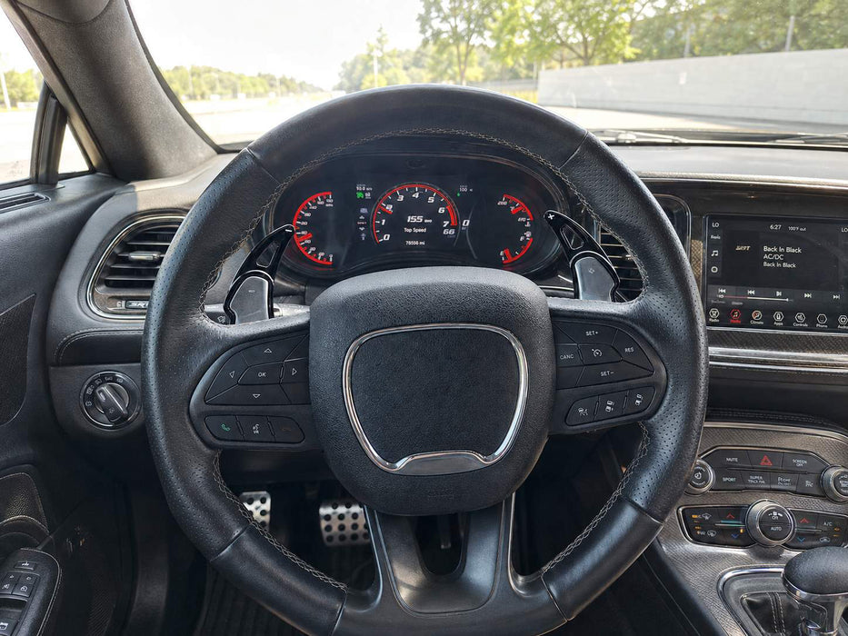 Gloss Black Larger Paddle Shifters For Challenger Charger Durango SRT/Hellcat